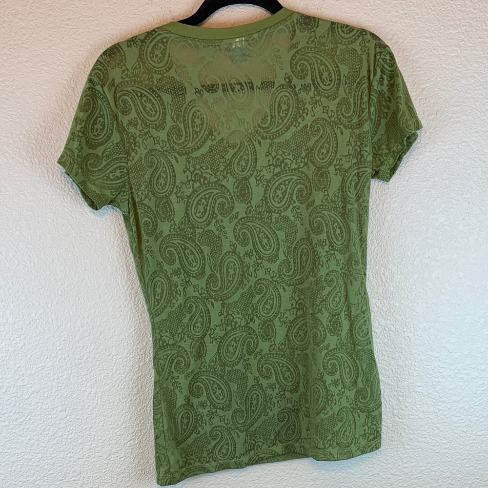 Cowgirl Hardware womens tshirt sz S western country rock grunge bedazzeled moto - Picture 3 of 7